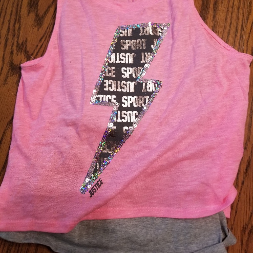 Justice Layered Sports tank
